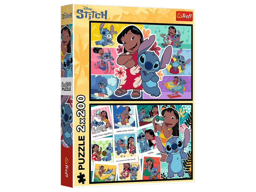 Пазли Trefl Lilo&Stitch Щасливе життя Стіча, 2 х 200 елементів