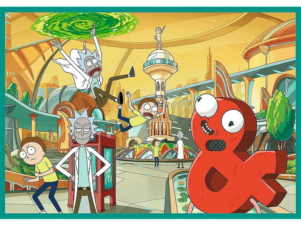 Пазли Trefl Rick and Morty Закручений світ, 4 х 250 елементів