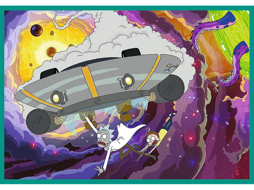 Пазли Trefl Rick and Morty Закручений світ, 4 х 250 елементів