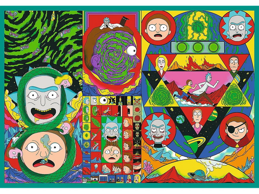 Пазли Trefl Rick and Morty Закручений світ, 4 х 250 елементів