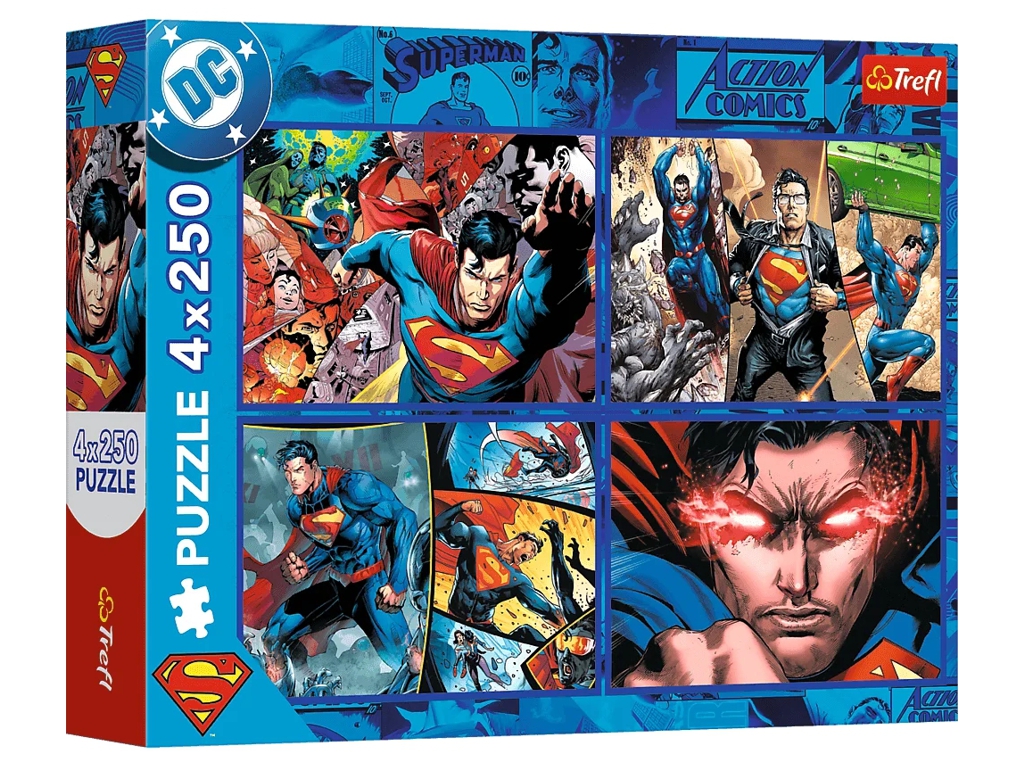 Пазли Trefl DC Comics Сміливість Супермена, 4 х 250 елементів