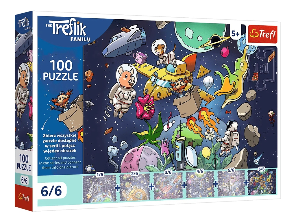 Пазли Trefl UFT Treflik Family Дядько в космосі, 100 елементів