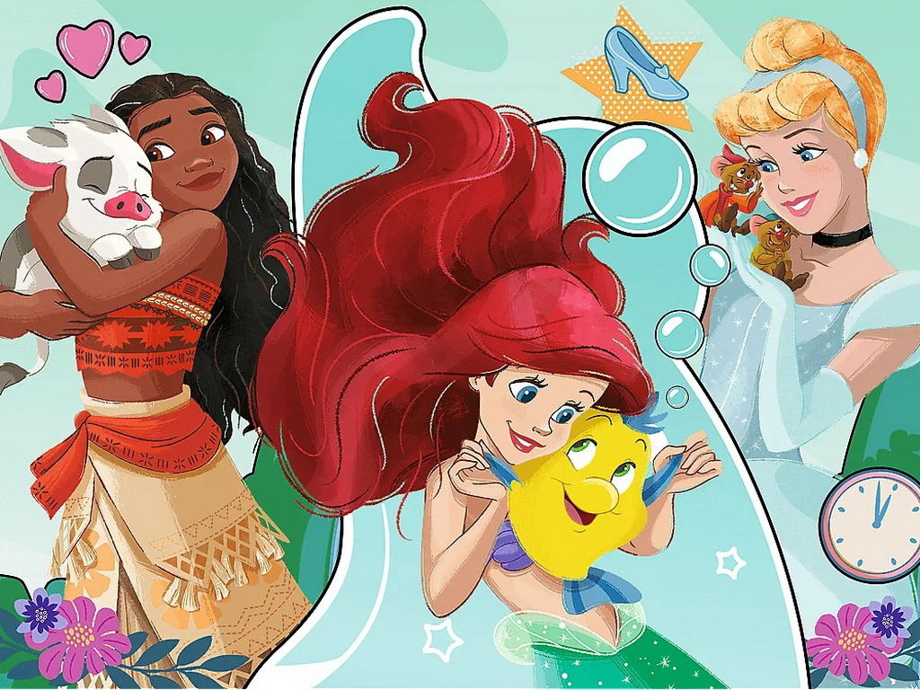 Пазли Trefl Disney Princess Красива та смілива, 30 елементів