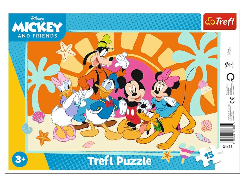 Пазли Trefl Mickey Mouse and Friends Допитливий Міккі та його друзі, 15 елементів
