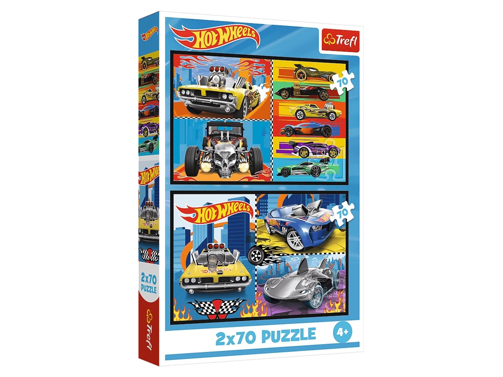Пазли 2 в 1 Trefl Hot Wheels Іграшкові машинки,  2х70 елементів