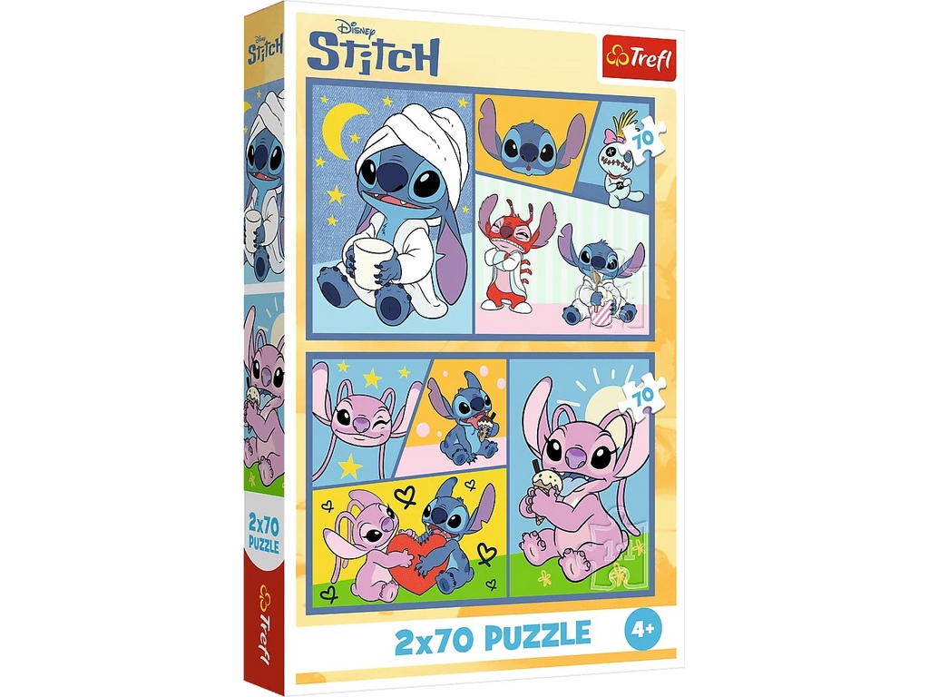 Пазли 2 в 1 Trefl Lilo and Stitch Зі Стічем не нудно, 2х70 елементів
