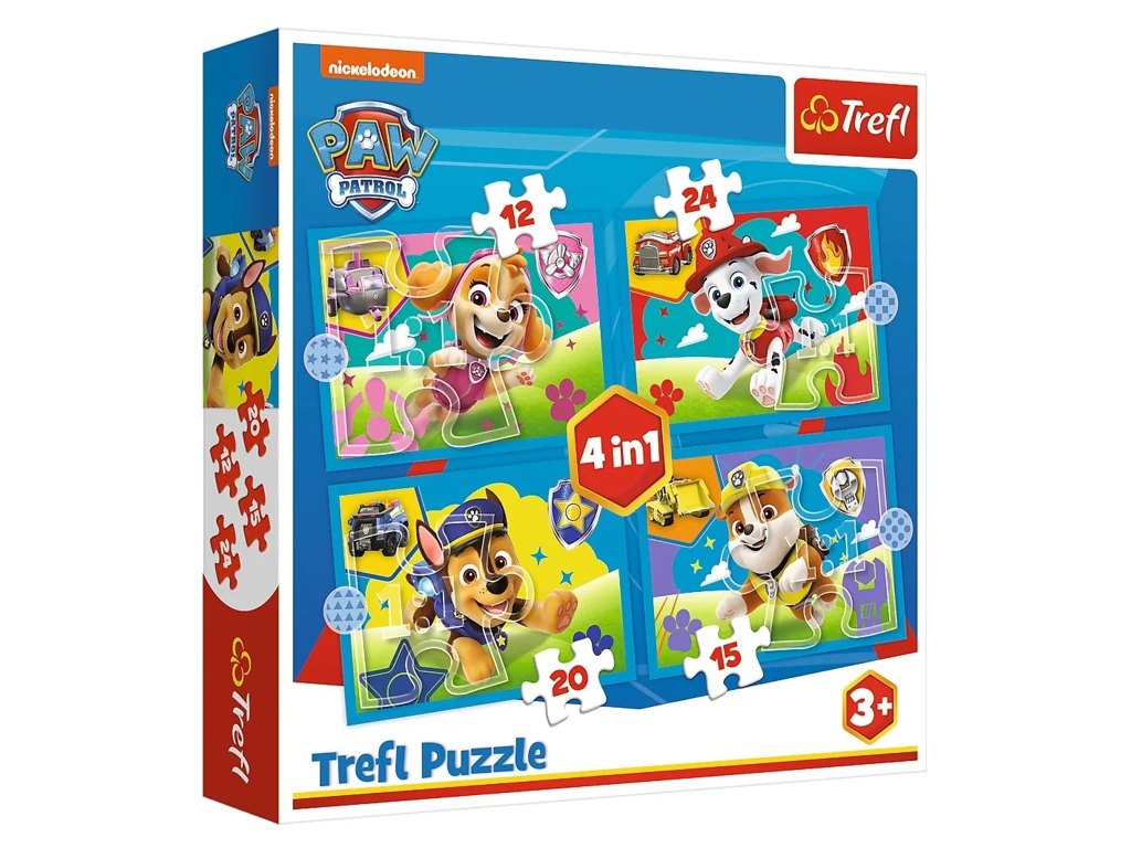 Пазли Trefl Paw Patrol Запуск щенків 4 в 1, 12+15+20+24 елементи