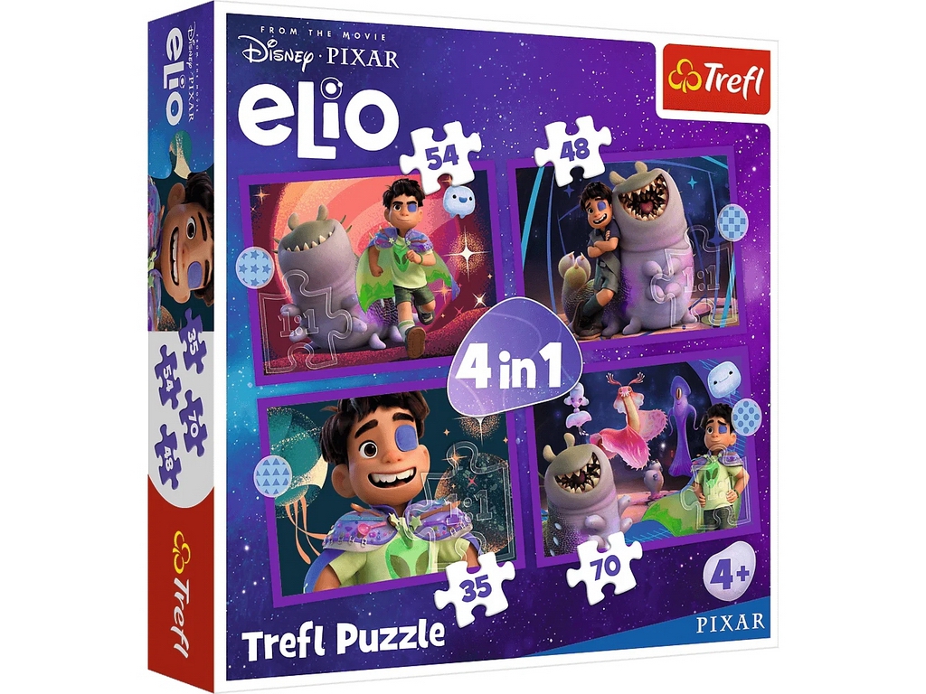 Пазли 4 в 1 Tref lDisney Elio Позаземні місії, 35, 48, 54, 70 елементів