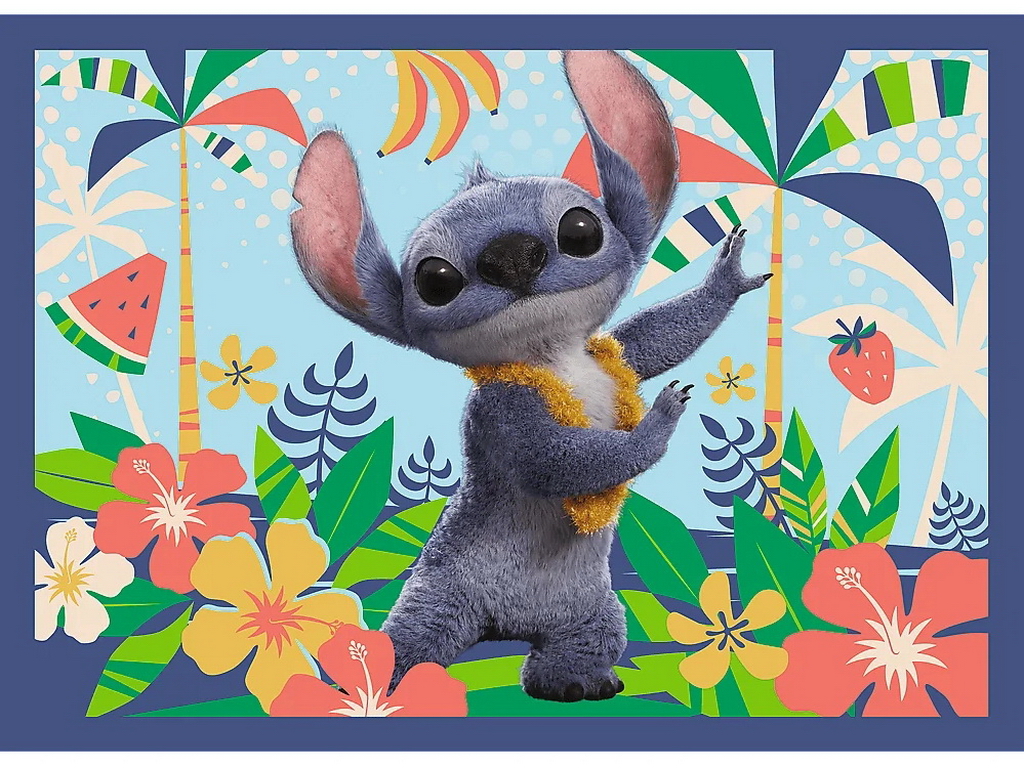 Пазлы 4 в 1 Trefl Disney Stitch The Movie Отпуск на Гавайях