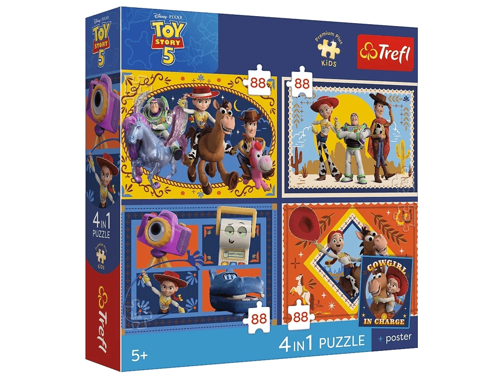 Пазл Trefl Toy Story 5 Час іграшок 4 в 1, 352 деталі