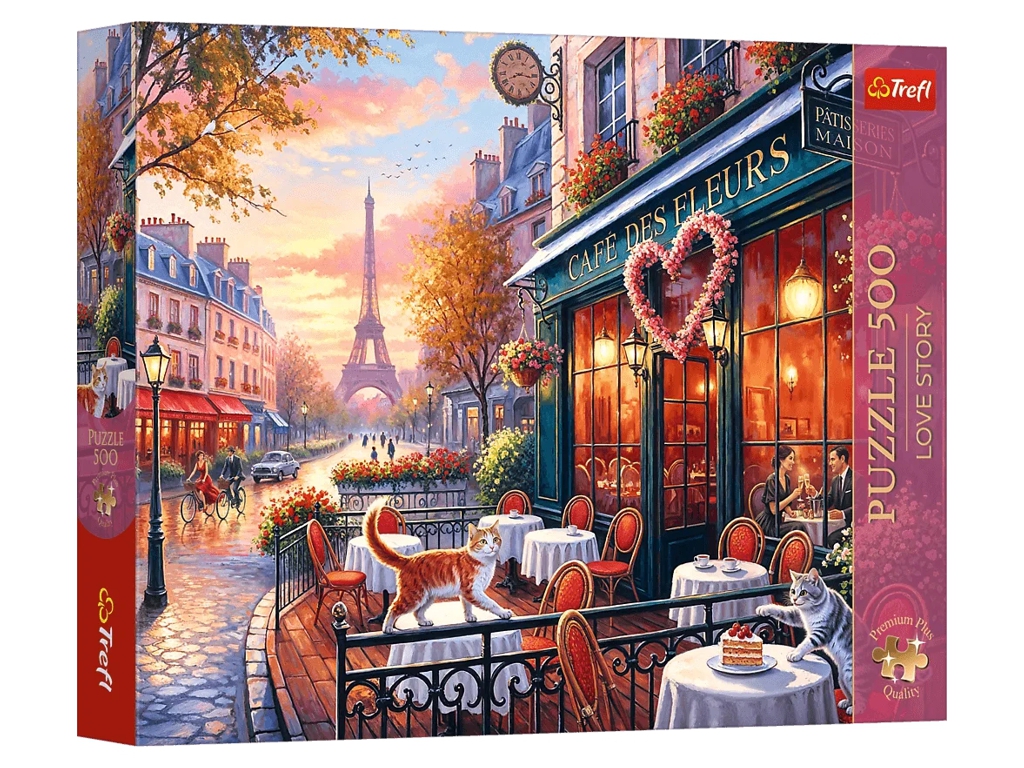 Пазли 500 елементів, Premium Plus" Love Story: Кохання в Парижі, Trefl 76210