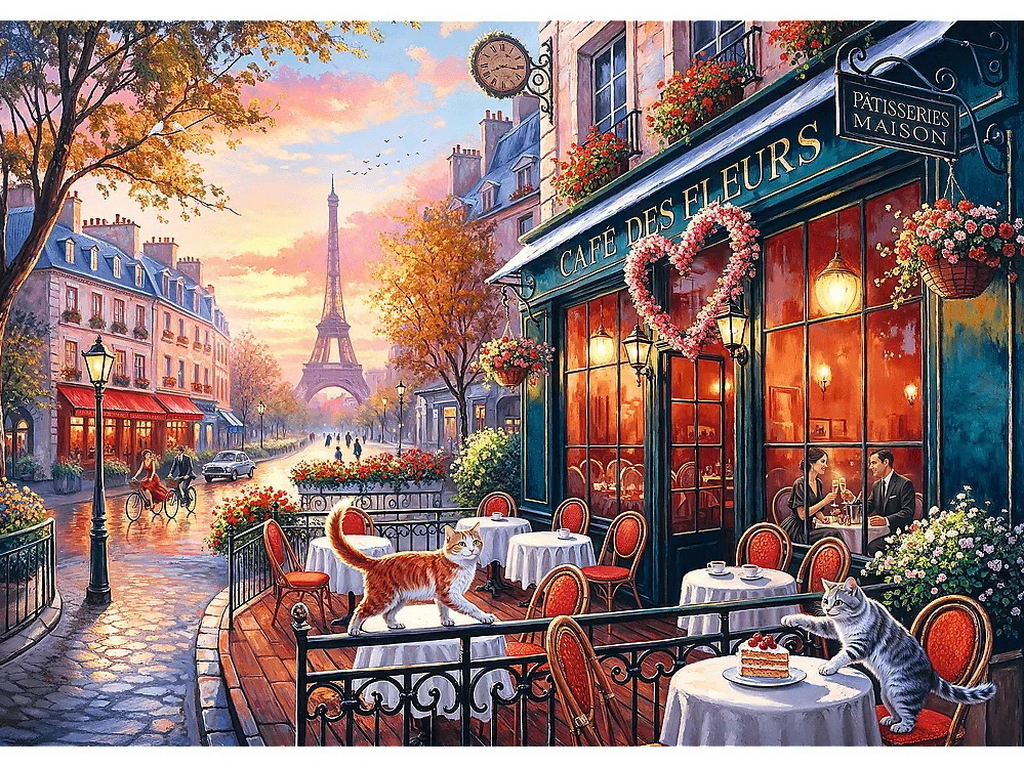 Пазли 500 елементів, Premium Plus" Love Story: Кохання в Парижі, Trefl 76210