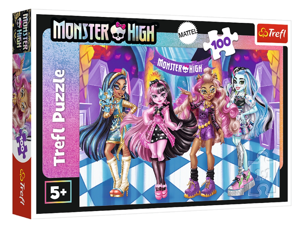 Набір пазлів "100" Monster High Жахливі друзі та "100" Treflik Смішні трефліки, Trefl