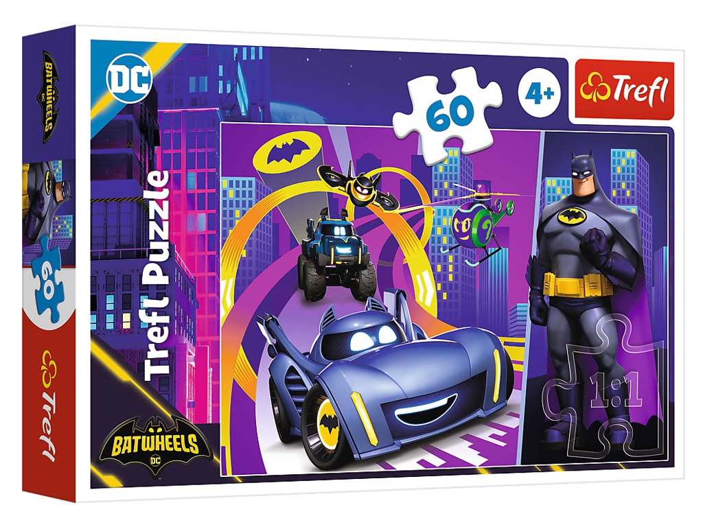 Набір пазлів "60" Batwheels Бетмен і його машини та "60" The Avengers Месники Непереможні, Trefl