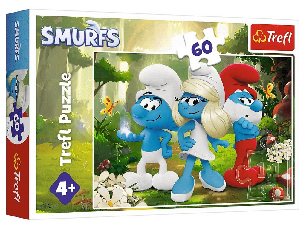 Набір пазлів "60" The Smurfs Зачарований ліс та "60" The Avengers Месники Непереможні, Trefl