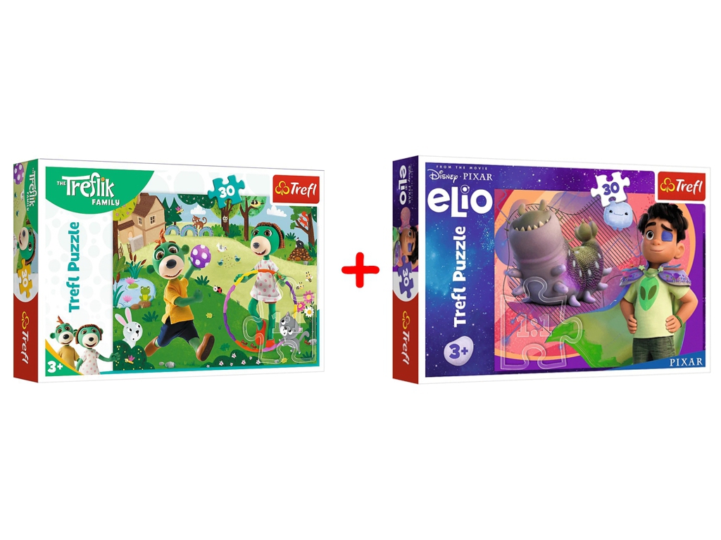 Набір пазлів "30" Treflik Активний день та "30" Disney Elio Зустрічайте Еліо, Trefl