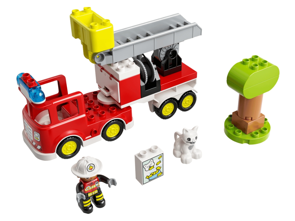 Конструктор LEGO DUPLO Town Пожарная машина со шлангом и пожарным, 28 деталей