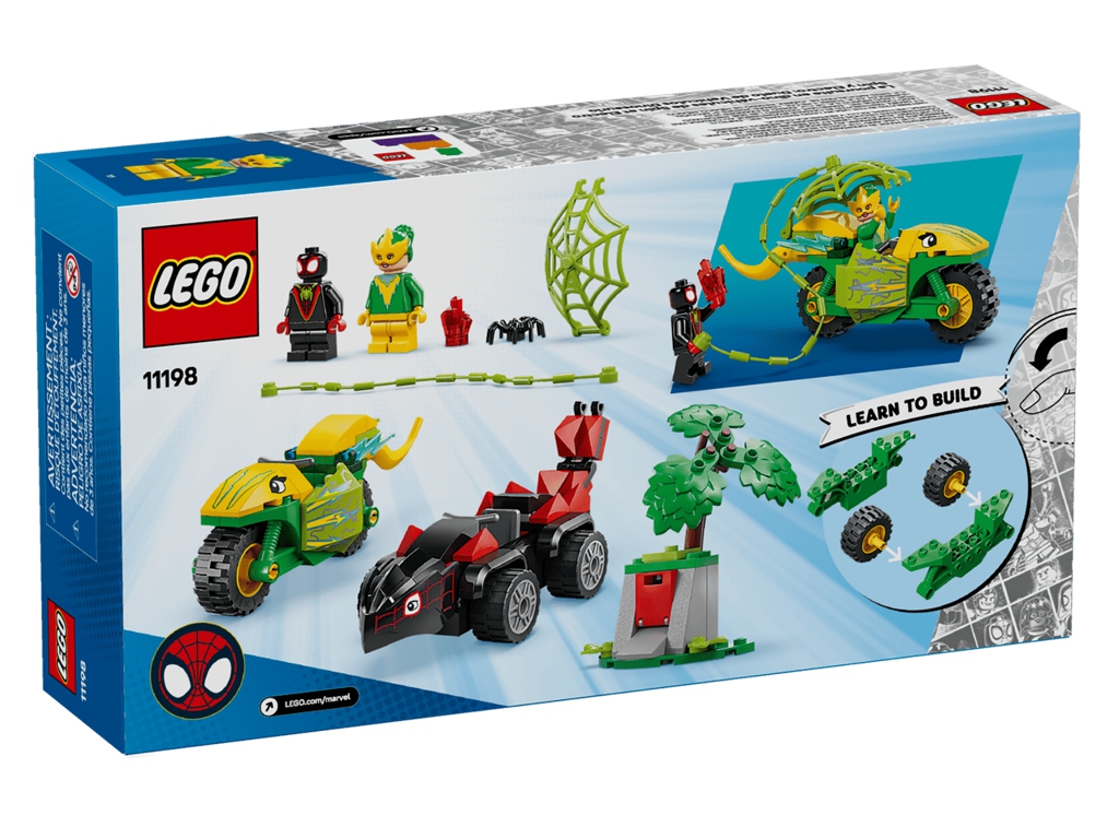 Конструктор LEGO Marvel Гонки на электромобилях с динозаврами, 124 детали