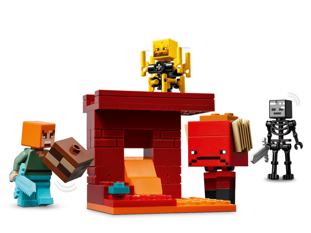 Конструктор LEGO Minecraft Битва с лавой в Незере, 99 деталей