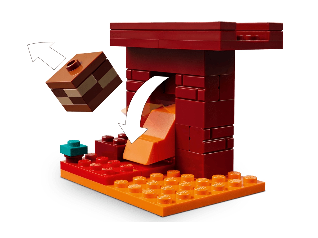 Конструктор LEGO Minecraft Битва с лавой в Незере, 99 деталей
