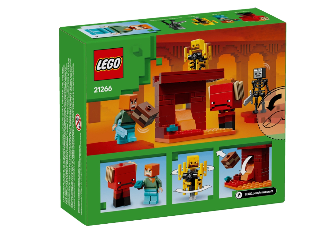 Конструктор LEGO Minecraft Битва с лавой в Незере, 99 деталей