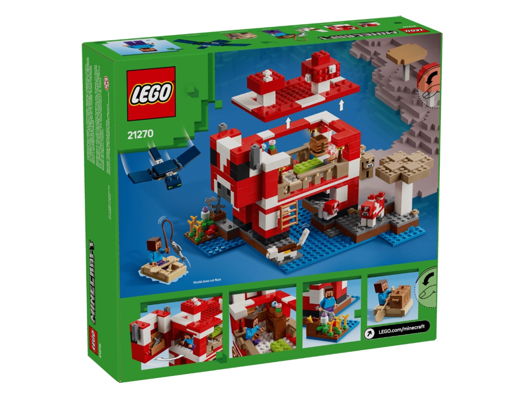 Конструктор LEGO Minecraft Грибной дом, 272 детали