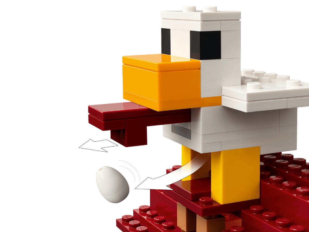 Конструктор LEGO Minecraft Нападение на деревню с воздушным шаром Гаста, 555 деталей