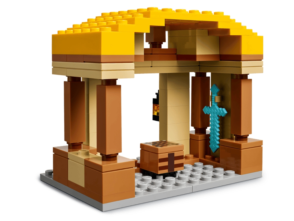 Конструктор LEGO Minecraft Нападение на деревню с воздушным шаром Гаста, 555 деталей