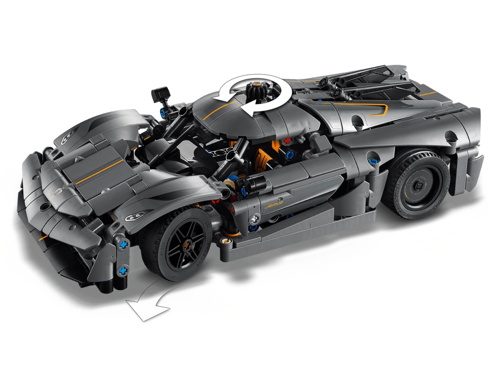 Конструктор LEGO Technic Koenigsegg Jesko Absolut, серый гиперкар, 801 деталей
