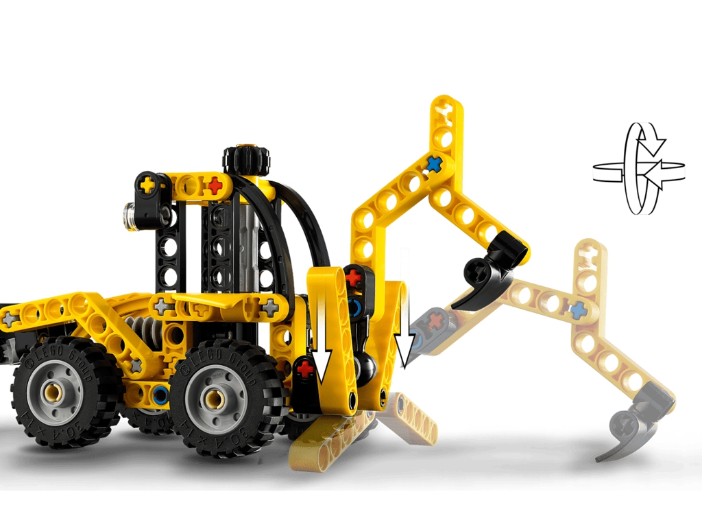 Конструктор LEGO Technic Экскаватор-погрузчик, 104 деталей