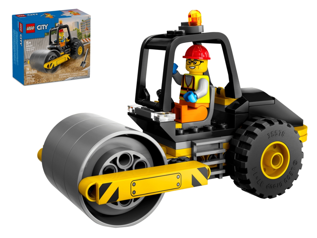 Конструктор LEGO City Строительный паровой каток, 78 деталей