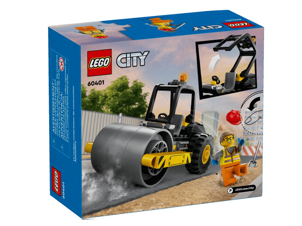 Конструктор LEGO City Строительный паровой каток, 78 деталей