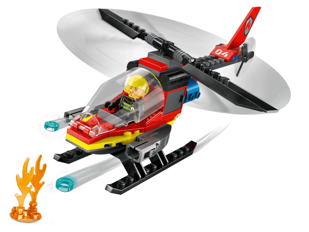 Конструктор LEGO City Пожежний рятувальний гелікоптер, 85 деталей