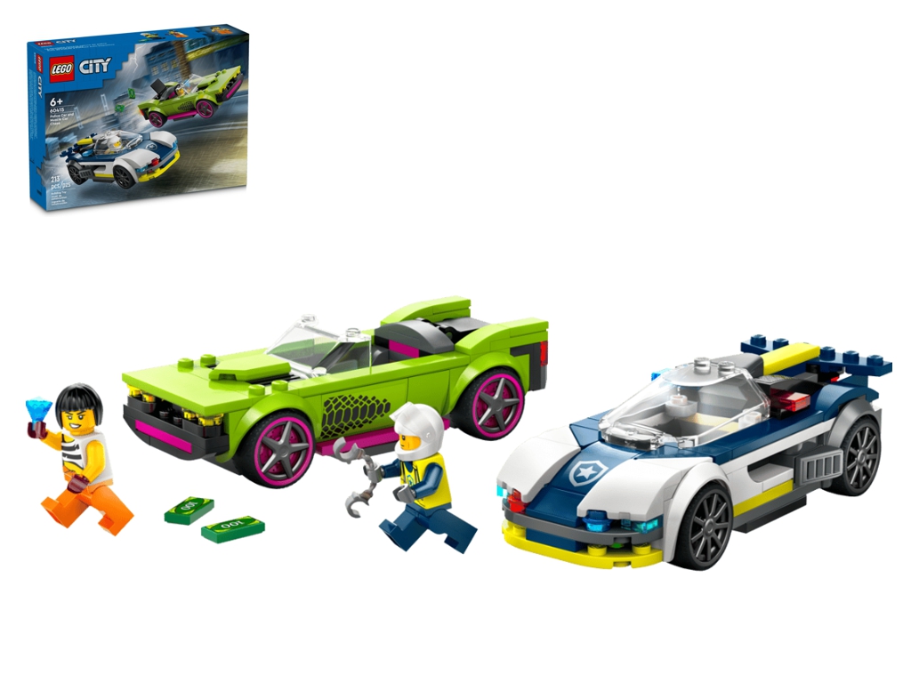 Конструктор LEGO City Переслідування маслкара на поліцейському автомобілі, 213 деталей
