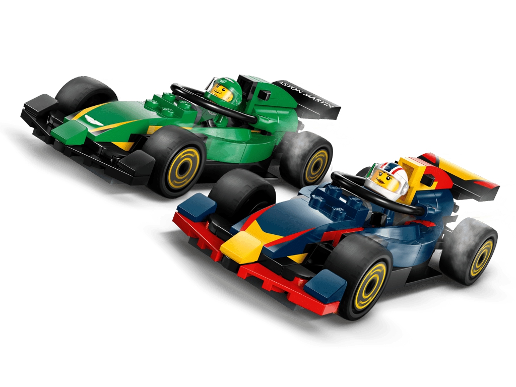 Конструктор LEGO City Вантажівка F1 з автомобілями RB20 та AMR24, 1086 деталей