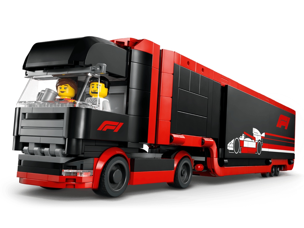 Конструктор LEGO City Вантажівка F1 з автомобілями RB20 та AMR24, 1086 деталей