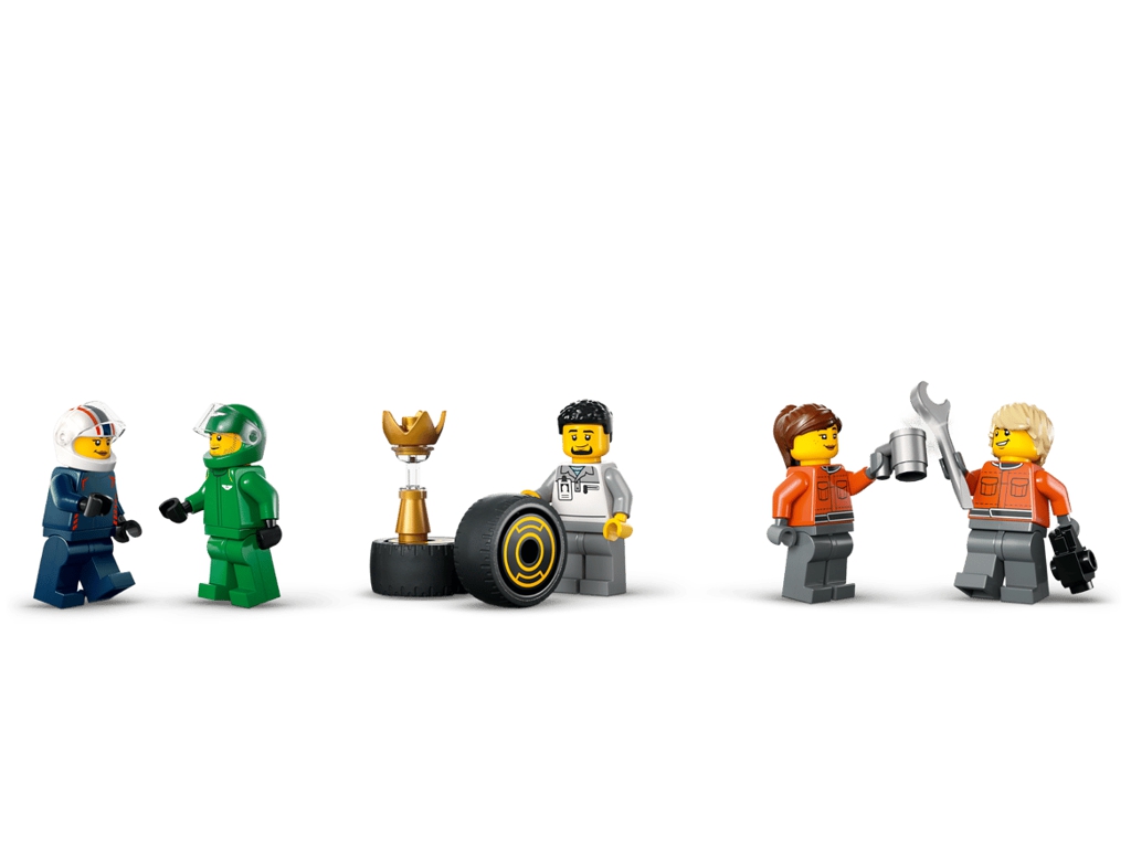 Конструктор LEGO City Вантажівка F1 з автомобілями RB20 та AMR24, 1086 деталей