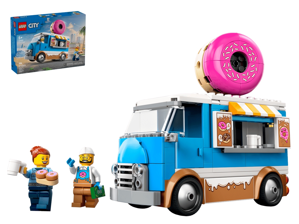 Конструктор LEGO City Грузовик с пончиками, 196 деталей