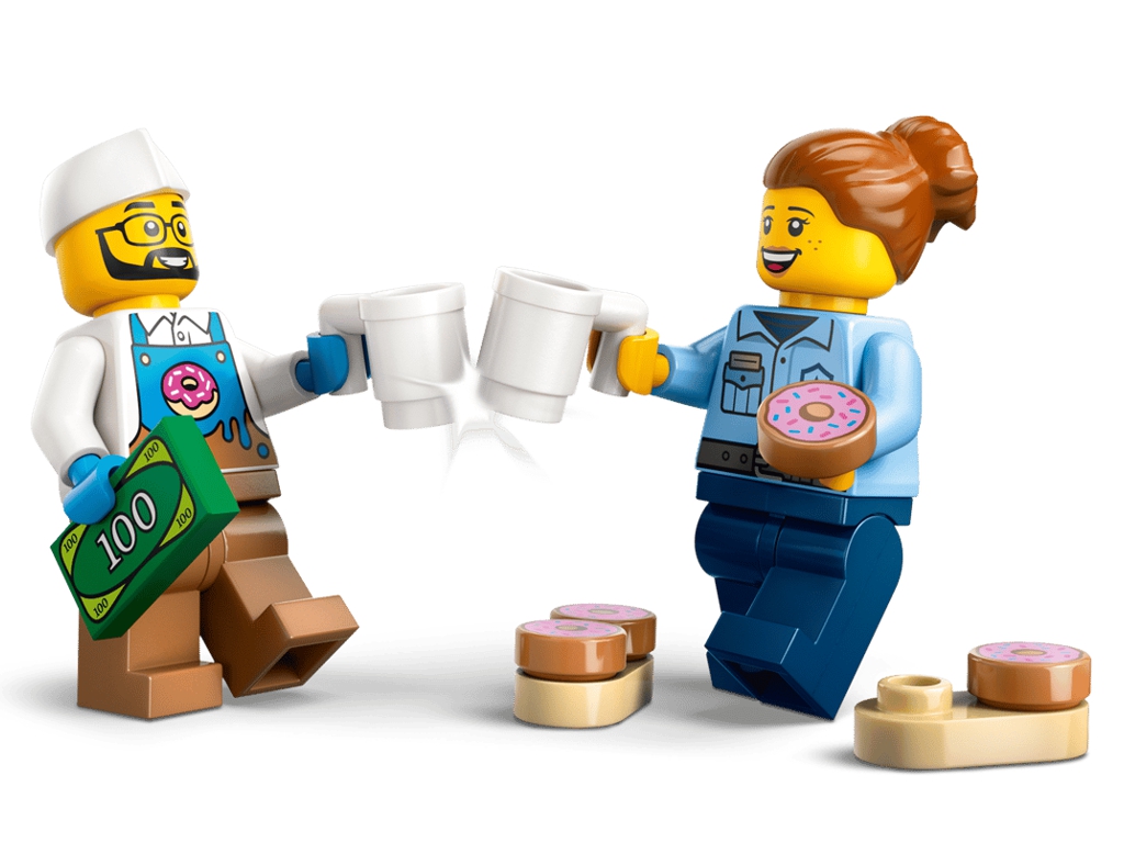 Конструктор LEGO City Грузовик с пончиками, 196 деталей