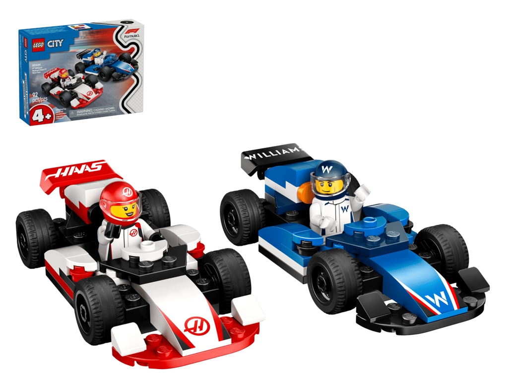 Конструктор LEGO City Автоперегони F1 команд Williams Racing та Haas F1, 92 деталі
