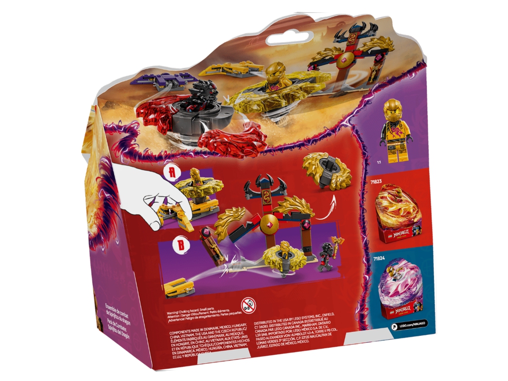 Конструктор LEGO Ninjago Бойовий набір дракона Спін-джитсу, 186 деталей