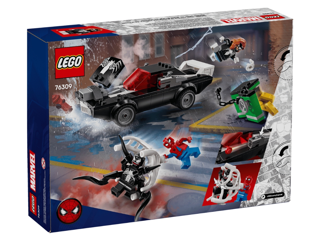 Конструктор LEGO Marvel Человек-паук против маслкара Венома, 254 деталей
