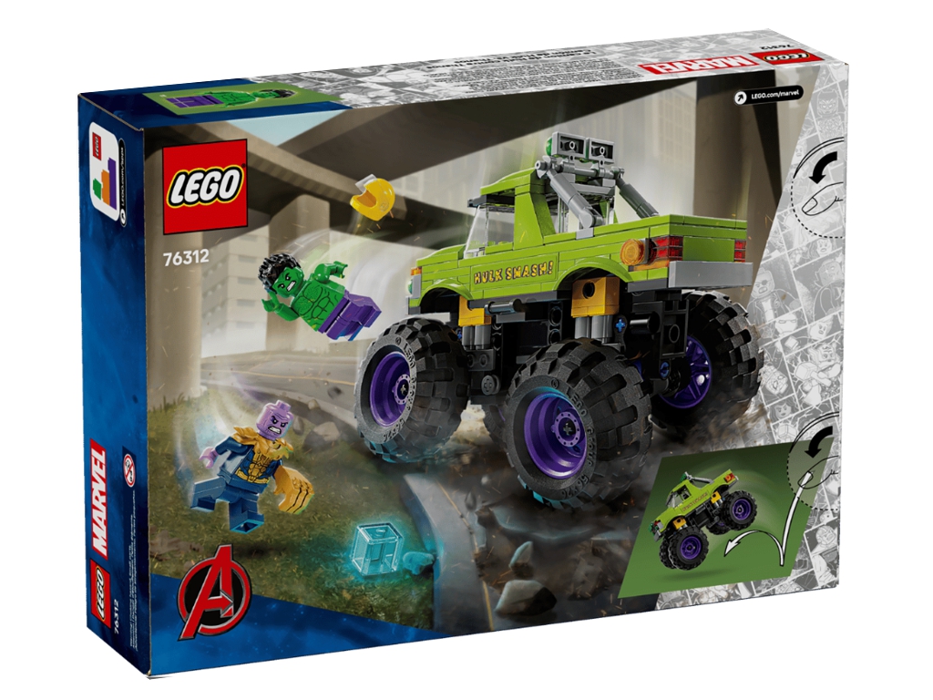 Конструктор LEGO Marvel Super Heroes Грузовик Халка против Таноса, 229 деталей