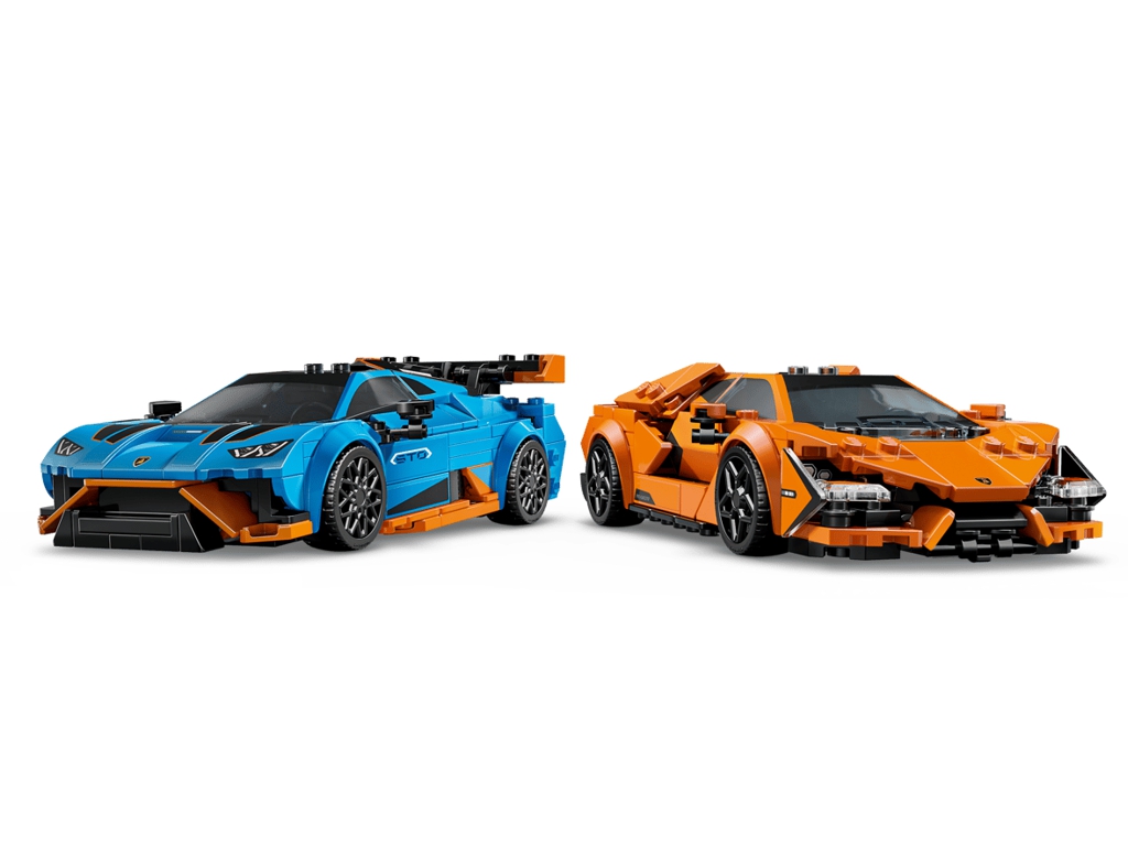 Конструктор LEGO Speed Champions Lamborghini Revuelto и Lamborghini Huracán STO, 607 деталей