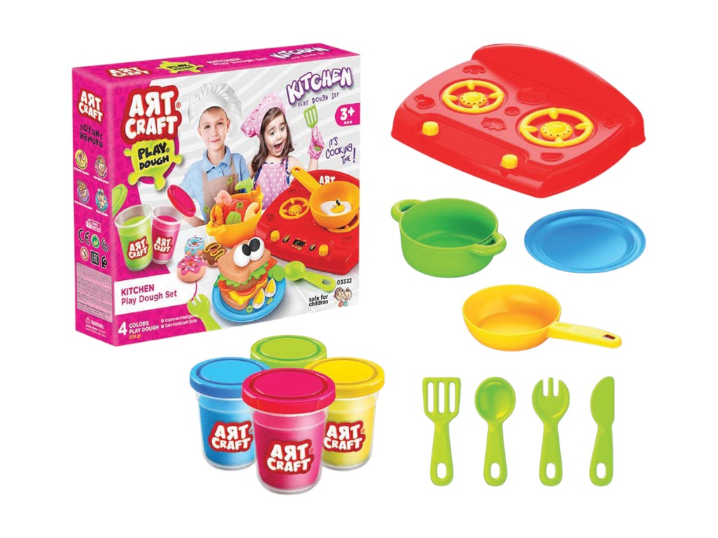 Маса для ліплення кулінарна Kitchen, 4 кольори, з аксесуарами, ART CRAFT