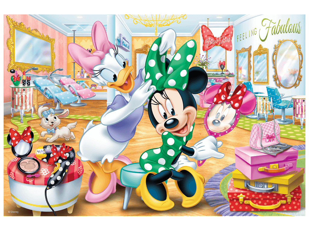 Пазл Trefl Mickey and Friends Минни в салоне красоты, 100 деталей