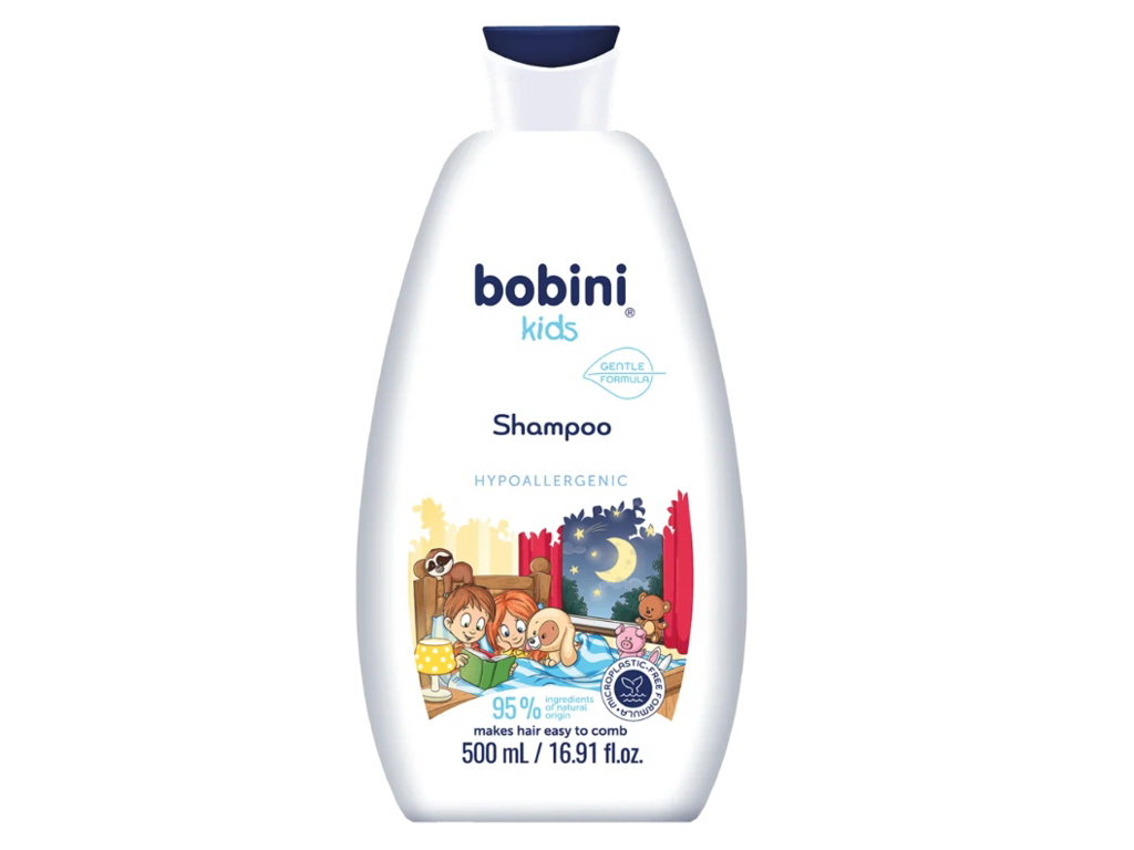 Дитячий шампунь гіпоалергенний,500 мл.1+, Bobini Kids 33281