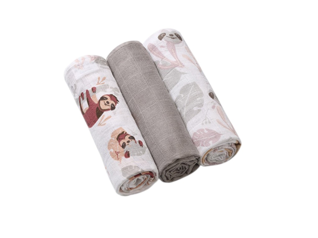 Пелюшки муслінові бавовняні 70×70 см 3 шт., 348/10, BabyOno