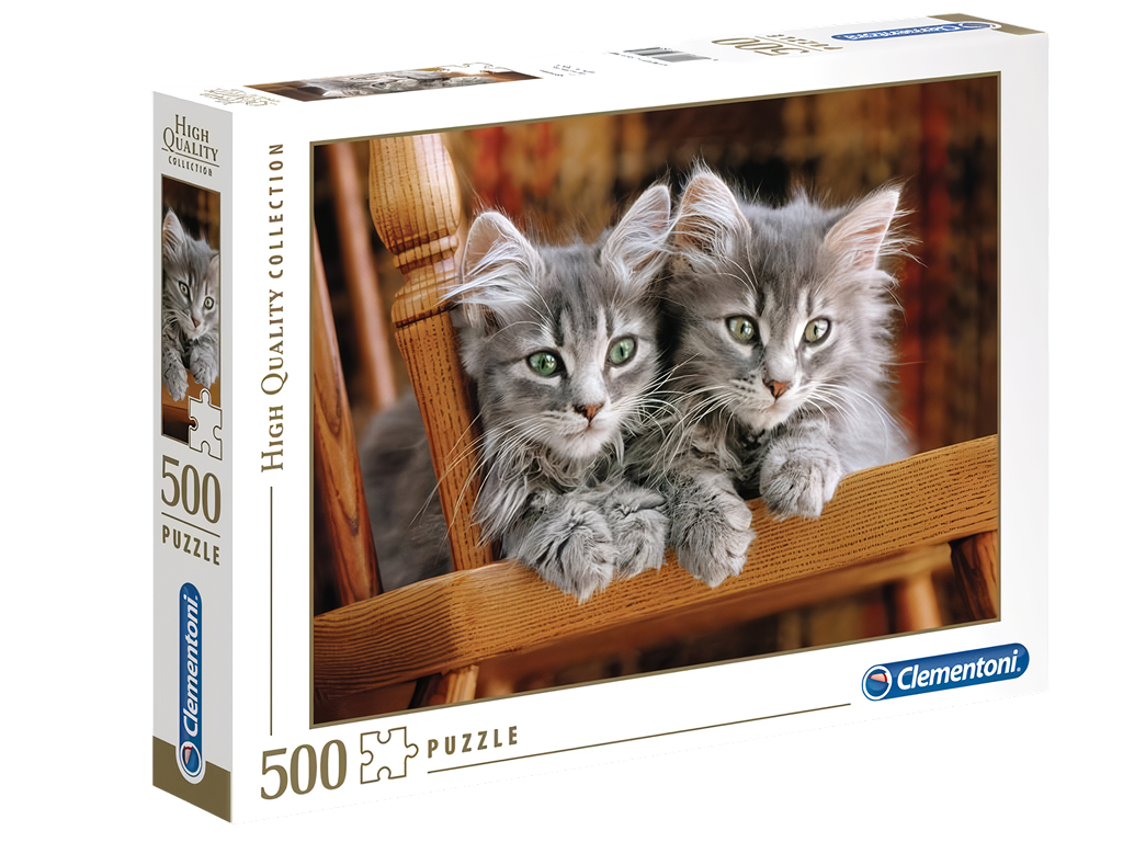 Пазли Сірі кошенята Clementoni, 500 елементів