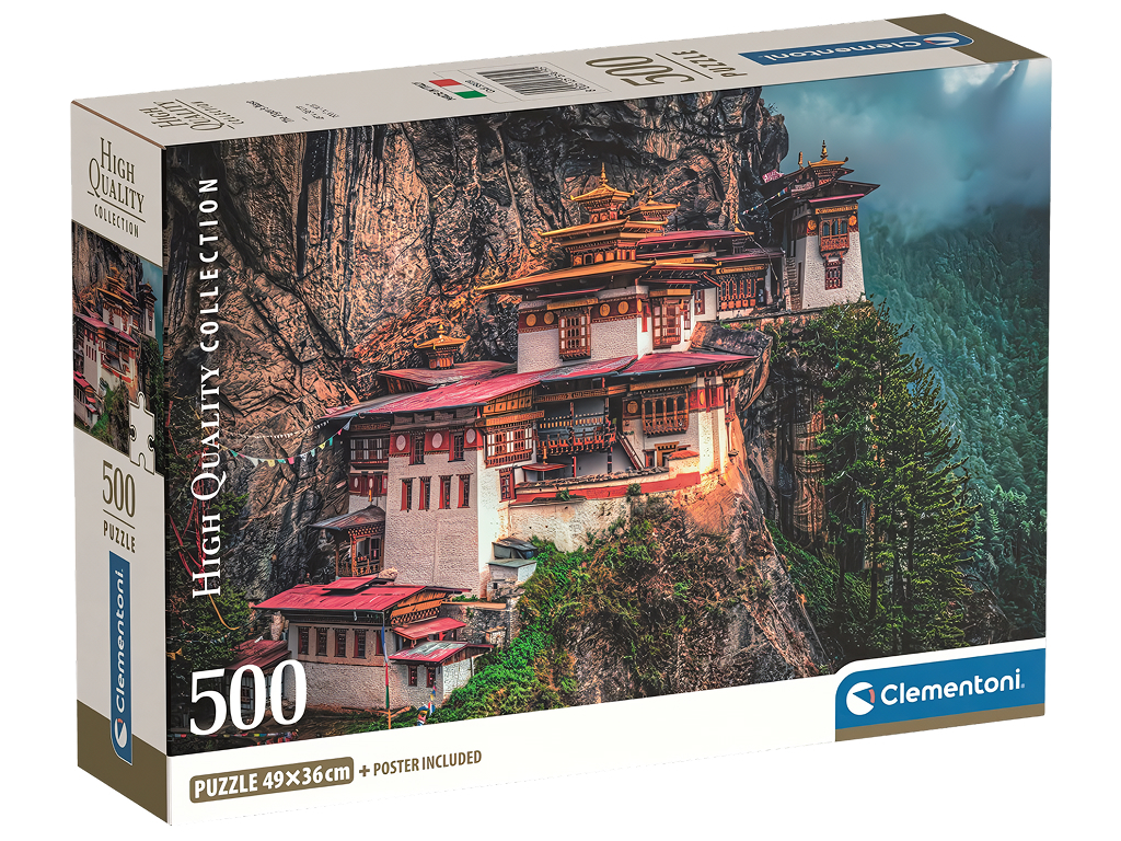Пазлы Монастырь Гнездо Тигра в Бутане Clementoni, 500 элементов